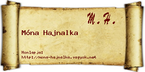 Móna Hajnalka névjegykártya