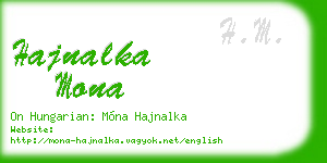 hajnalka mona business card